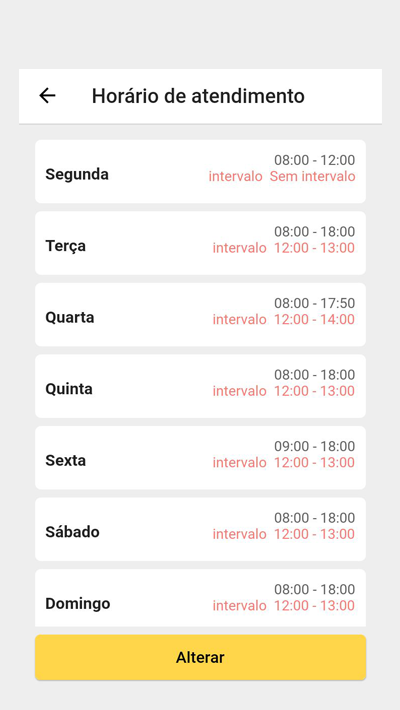 Tela 3 do app Agenda Beauty