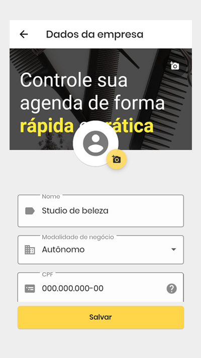 Tela 6 do app Agenda Beauty